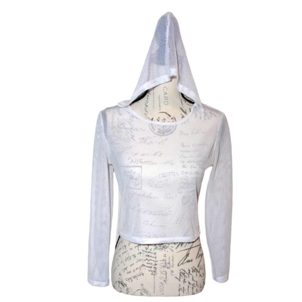 Objex Crop Mesh Hoodie